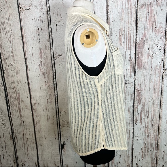 Miss Me Button Down Lace Beaded Embellished Shirt Top Size Large - Picture 5 of 15